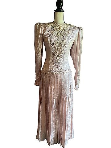 Jessica McClintock vintage 80s Victorian style Cocktail Dress (view 1)