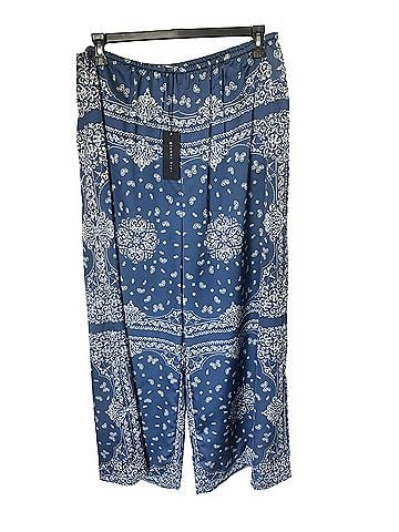 Gianni Bini Whitney Satin Blue Bandana Casual Pants (view 2)