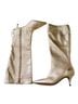 Arezzo 100% Leather Solid Gold Boots Size 6 - photo 2