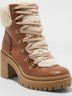 Universal Thread 100% Faux Leather Brown Ivory Boots Size 10 - photo 3