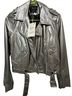 Zara Silver Faux Leather Jacket Size S - photo 1
