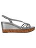 Prada 100% Leather Silver Prada Platform Wedge Sandals in Silver Leather Size EU 40 - photo 1