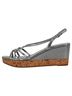 Prada 100% Leather Silver Prada Platform Wedge Sandals in Silver Leather Size EU 40 - photo 2