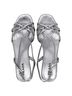 Prada 100% Leather Silver Prada Platform Wedge Sandals in Silver Leather Size EU 40 - photo 13