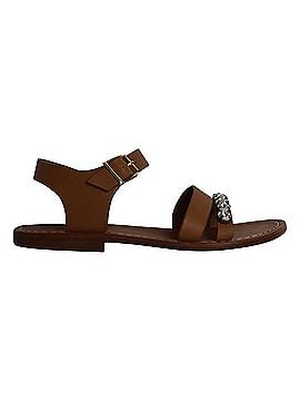 MARNI Marni Bejeweled Flat Sandal in Brown Leather (view 1)