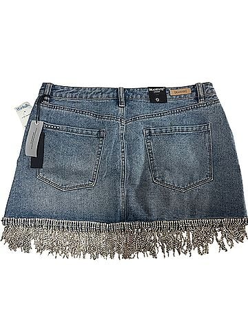 Blank NYC Mini Skirt in Bright Moments Denim Skirt (view 2)