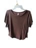 Title Unknown Brown Short Sleeve Top Size L - photo 1