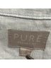 Pure Collection 100% Linen Tie-dye Blue White Long Sleeve Button-Down Shirt Size 12 - photo 3