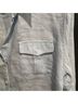 Pure Collection 100% Linen Tie-dye Blue White Long Sleeve Button-Down Shirt Size 12 - photo 5