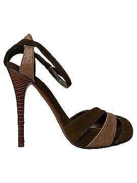 Ralph Lauren Ralph Lauren Collection Ankle Strap Sandals in Brown Suede (view 1)