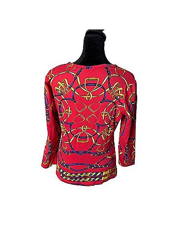 J. McLaughlin Equestrian Horse Bit Top 3/4 Sleeve Blouse (view 2)