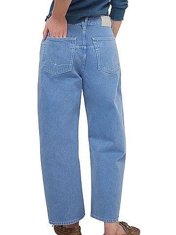 Free People We The Free Ocean Deep Trance Dropped Barrel Boyfriend Casual Pants (view 2)