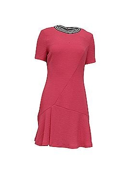 Sandro Sandro Short Sleeve Reva Mini Dress in Pink Polyester (view 1)