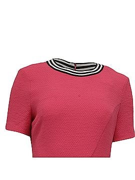 Sandro Sandro Short Sleeve Reva Mini Dress in Pink Polyester (view 2)