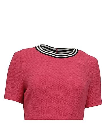Sandro Sandro Short Sleeve Reva Mini Dress in Pink Polyester (view 2)