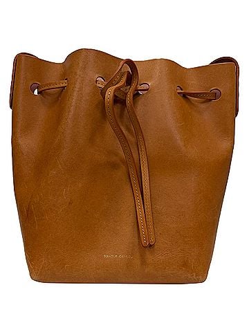 Mansur Gavriel Mansur Gavriel Mini Bucket Bag in Brown Leather (view 1)
