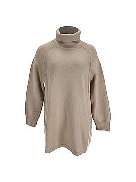 BA&SH Ba&amp;sh Turtleneck Knitted Mini Dress in Beige Wool (view 1)