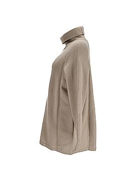 BA&SH Ba&amp;sh Turtleneck Knitted Mini Dress in Beige Wool (view 2)