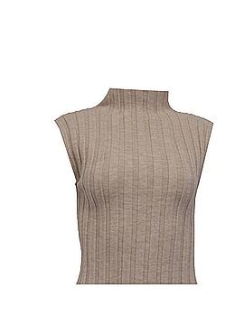 Anine Bing Anine Bing Miranda Sleeveless Mock Neck Top In Beige Wool (view 2)