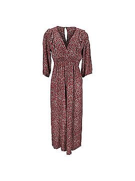 BA&SH Ba&amp;sh V-Neck Printed Jumpsuit in Red Viscose (view 1)