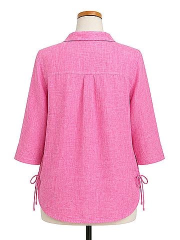 Isaac Mizrahi 3/4 Sleeve Button-Down Shirt (view 2)