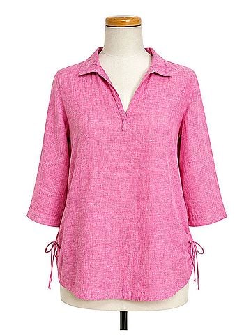 Isaac Mizrahi 3/4 Sleeve Button-Down Shirt (view 1)