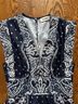 Sandro 100% Polyester Print Blue White Casual Dress Size S - photo 7