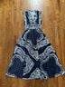 Sandro 100% Polyester Print Blue White Casual Dress Size S - photo 5
