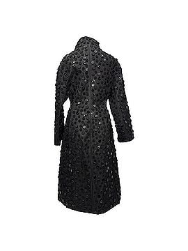 Alaïa Alaïa Dots Knee Length Coat in Black Wool (view 2)