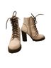 Jeffrey Campbell 100% Leather White Boots Size 8 1/2 - photo 2