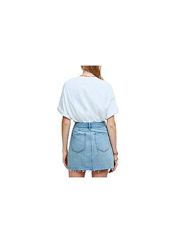 Madewell Denim Crossover-Waist Mini Skirt Denim Skirt (view 2)