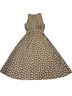 Lerner Polka Dots White Tan Cocktail Dress Size 12 - photo 2