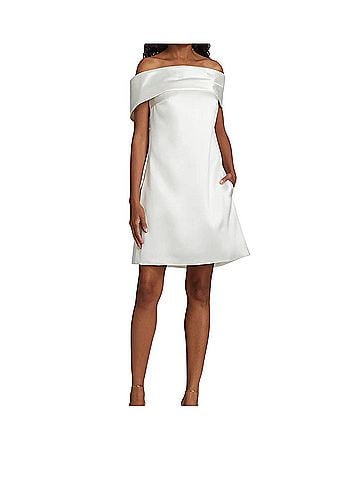 Amsale Mikado Off-The-Shoulder Shift Dress Cocktail Dress (view 1)