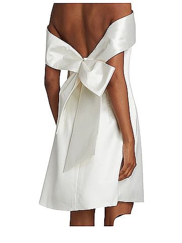 Amsale Mikado Off-The-Shoulder Shift Dress Cocktail Dress (view 2)