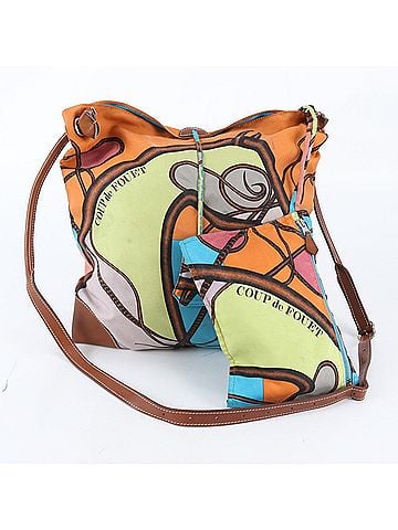 Hermès Hermes Silky City PM Leather Silk Shoulder Bag Crossbody Tote (?O stamp) for Women (view 1)