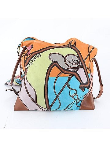 Hermès Hermes Silky City PM Leather Silk Shoulder Bag Crossbody Tote (?O stamp) for Women (view 2)