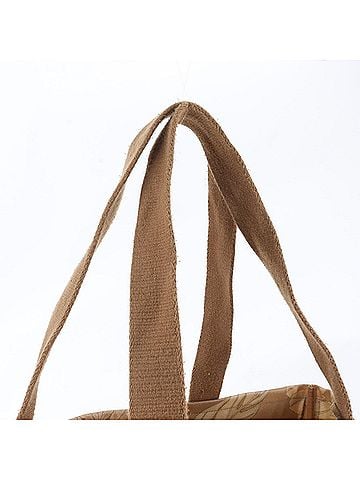 Salvatore Ferragamo Salvatore Ferragamo Leather Botanical Print Tote Bag, Shoulder Handbag, Beige, Women's (view 2)