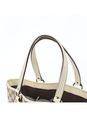 Gucci Gucci GG Canvas 113017 Leather Tote Bag Shoulder Handbag Beige Women's (view 2)