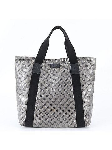 Gucci Gucci GG Crystal 189669 Leather Tote Bag Shoulder Handbag Black Women's (view 1)