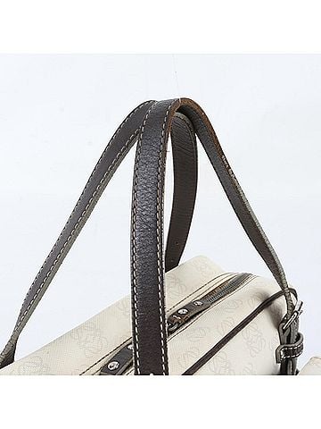 Loewe Loewe Anagram Leather Handbag, Mini Boston Bag, Tote Brown, Silver Hardware, Women's (view 2)