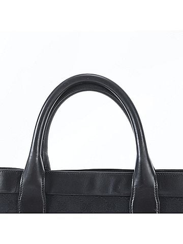 Gucci Gucci GG Canvas 002 1121 Leather Tote Bag Shoulder Handbag Black Men's (view 2)