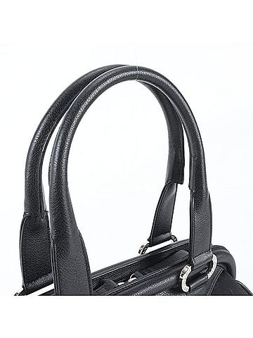 Bvlgari Bvlgari Logomania Leather Handbag Tote Bag, Black with Silver Hardware, Women's (view 2)