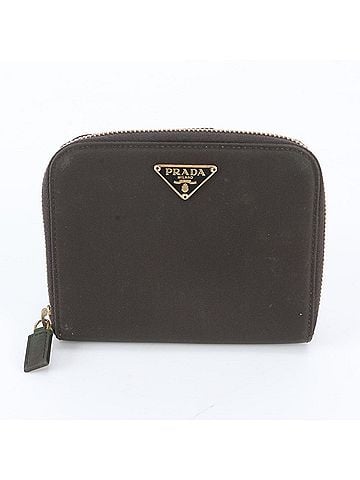 Prada Prada Tessuto Nylon Saffiano Leather Triangle Logo Bi-fold Wallet for Women (view 1)