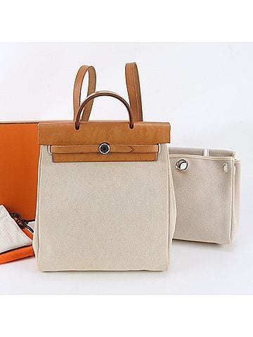 Hermès Hermes ?G stamp Herbag Ad Toile H Leather 2-way Backpack with Replacement Bag for Women (view 1)