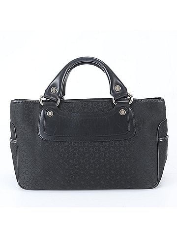 Céline Celine C Macadam Boogie Leather Handbag Tote Bag Black Women's (view 1)
