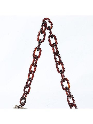 Prada Prada Triangle Logo Calf Hair Leather Chain Shoulder Bag Tote for Women (view 2)