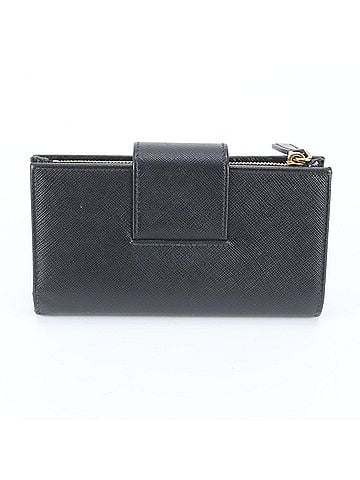 Prada Prada Saffiano Leather Bi-fold Wallet, Compact Black, Women's (view 2)