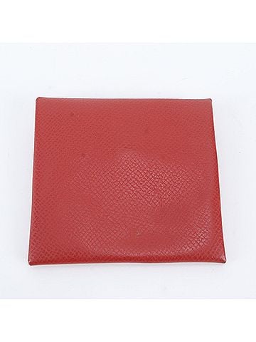 Hermès Hermes ?J stamp Bastia leather wallet/coin case/small coin purse/compact wallet/card case for women (view 2)