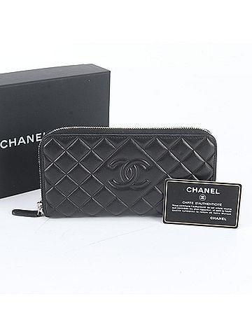 Chanel Chanel Matelassé Lambskin Leather Long Wallet with Guarantee Card and Serial Number (Women's) (view 1)