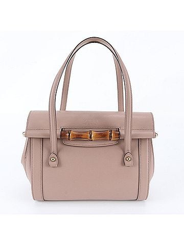 Gucci Gucci Bamboo 338989 Leather Handbag Tote Bag with Gold Hardware for Women (view 1)